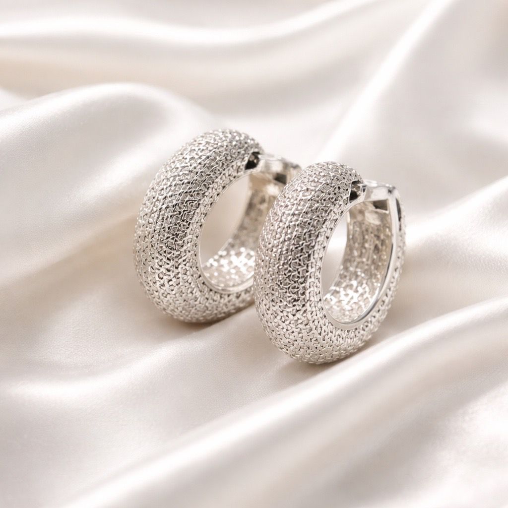 S.Steel Perforated Silver Hoop