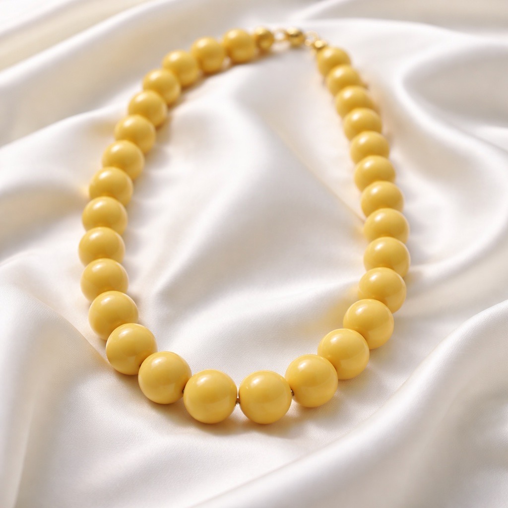 S. Steel Kralenketting Yellow