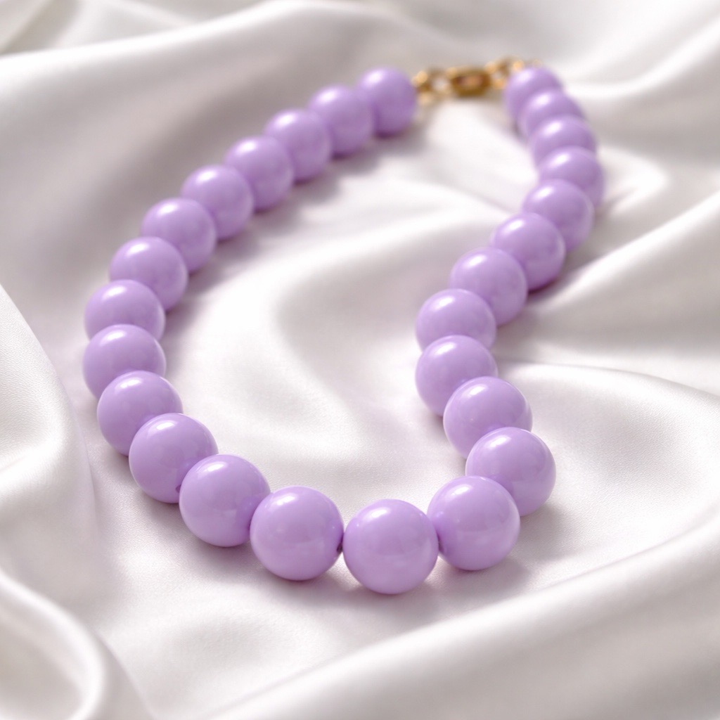 S. Steel Kralenketting Purple