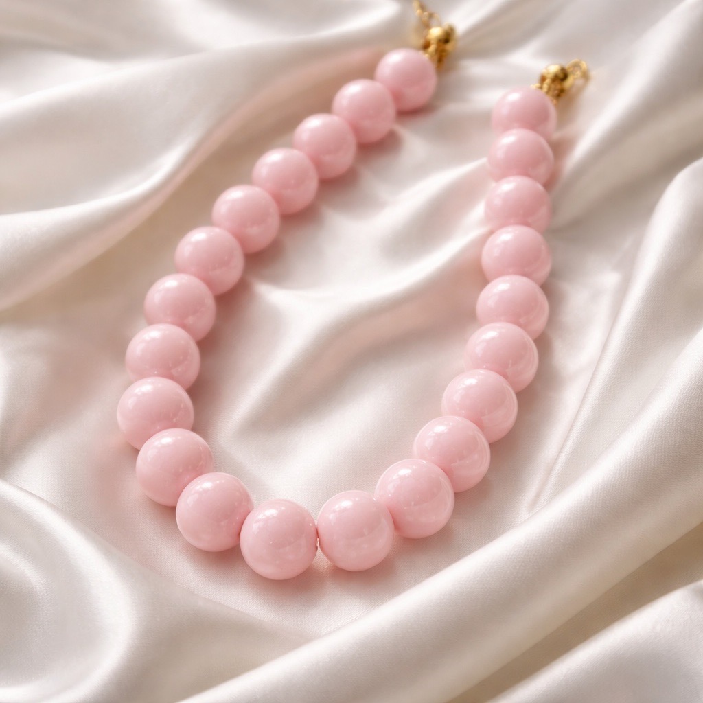 S. Steel Kralenketting Pink