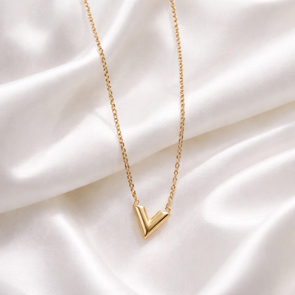 S. Steel V Necklace