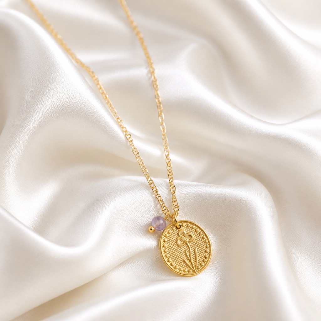 Yvé geboortesteen ketting
